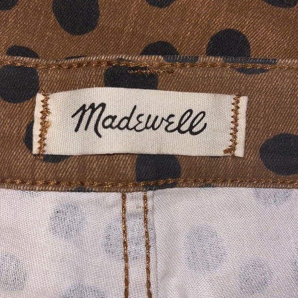 NWOT MADEWELL Leopard Dot 10" High-Rise Skinny Black and Brown Jeans Size 26 - Picture 5 of 10